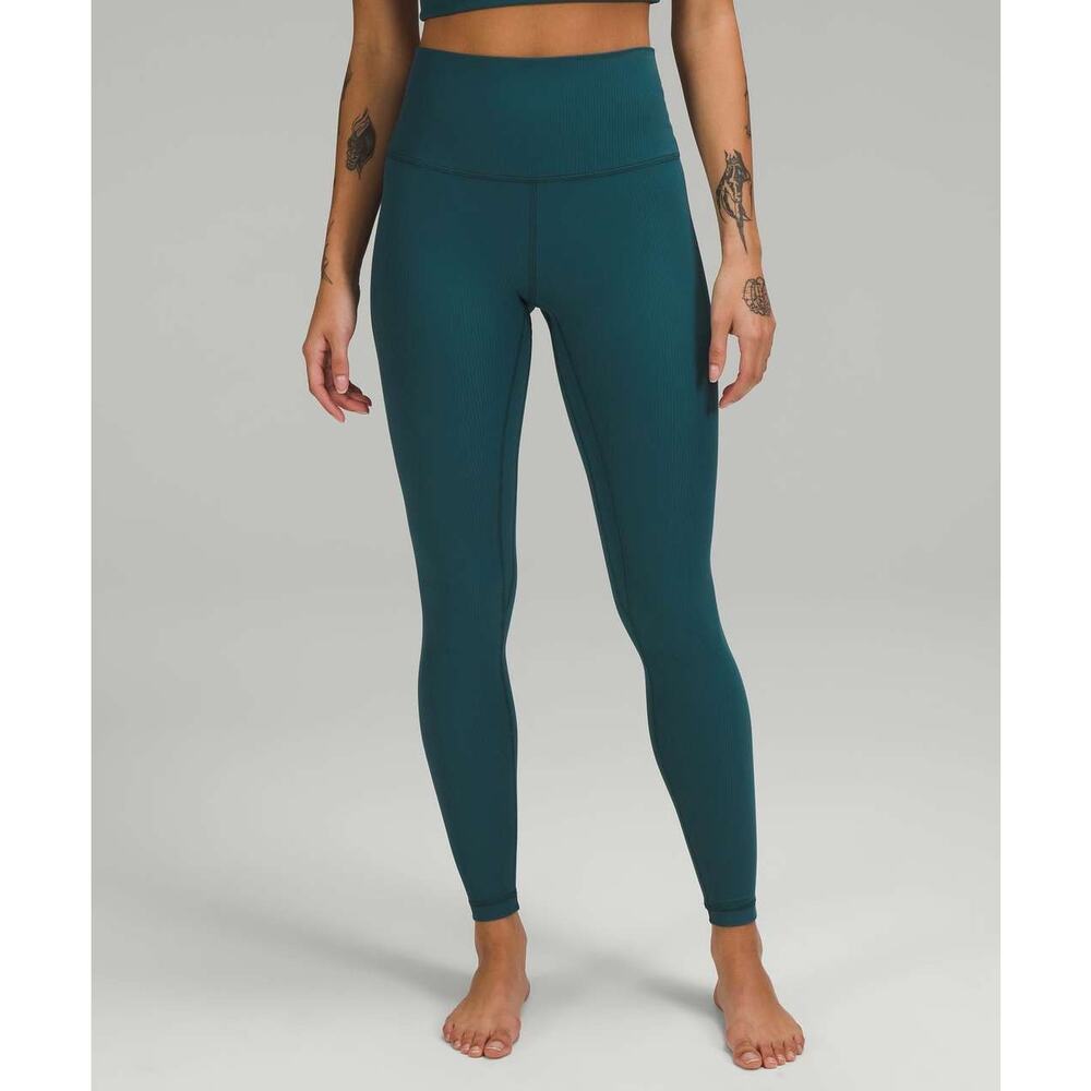 Lululemon Align Ribbed High-Rise Pant Green Jasper